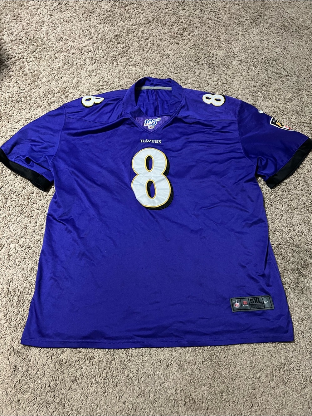 Nike Baltimore Ravens Purple #8 Football Jersey